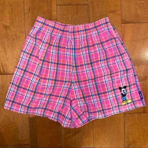 Vintage Plaid Mickey Mouse Shorts